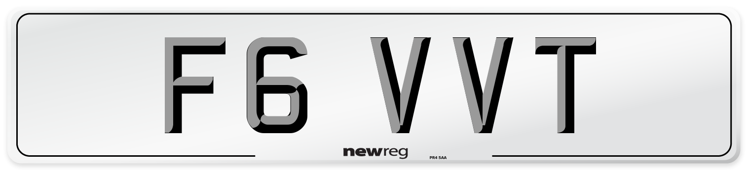 F6 VVT Number Plate from New Reg